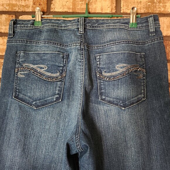 Style & Co. Tummy Control Straight Leg Jeans Dark Wash Size 12 NWOT - Picture 4 of 5